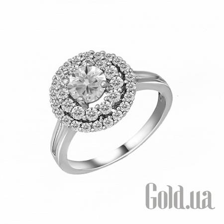 Кольцо Серебряное кольцо с куб. циркониями, 18.5