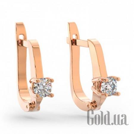 Серьги Золотые серьги с куб. циркониями