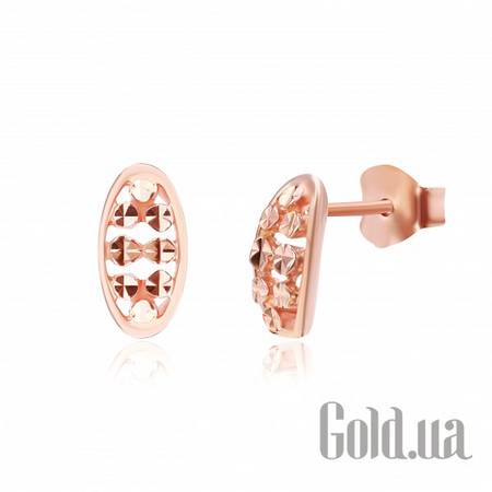 Серьги-гвоздики Серебряные серьги в позолоте