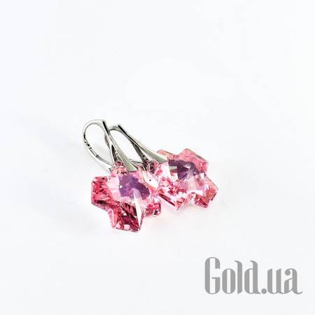 Серьги Серебряные серьги с кристаллами Swarovski