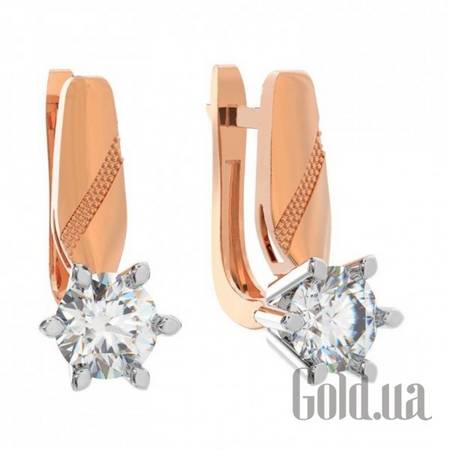 Серьги Золотые серьги с куб. циркониями