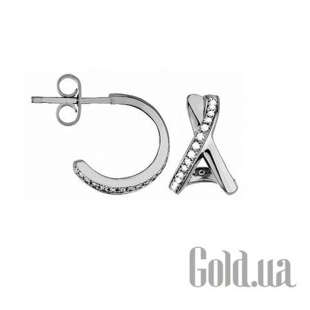 Серьги-гвоздики Серебряные серьги с кубическим цирконием