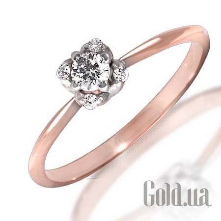 Кольцо Золотое кольцо с бриллиантами, 17.5