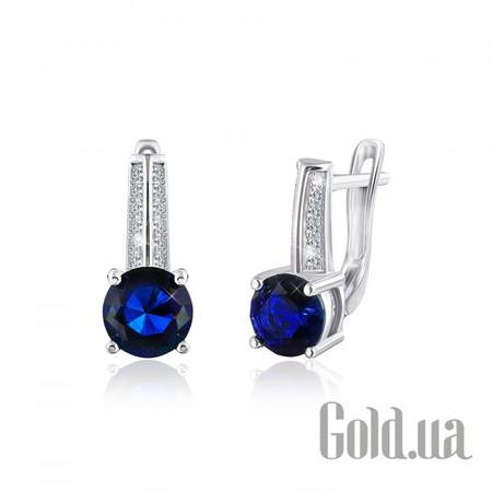 Серьги Серебряные серьги с куб. циркониями