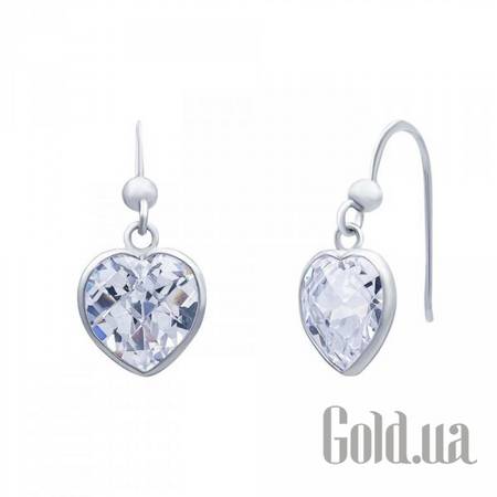 Серьги с подвесками Серебряные серьги с куб. циркониями