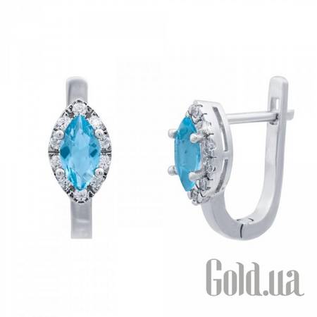 Серьги Серебряные серьги с куб. циркониями