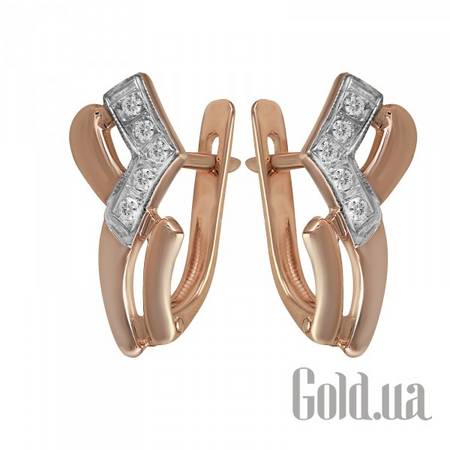 Серьги Золотые серьги с кубическим цирконием
