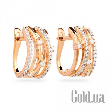 Серьги Золотые серьги с куб. циркониями