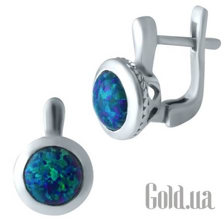 Серьги Серебряные серьги с опалами