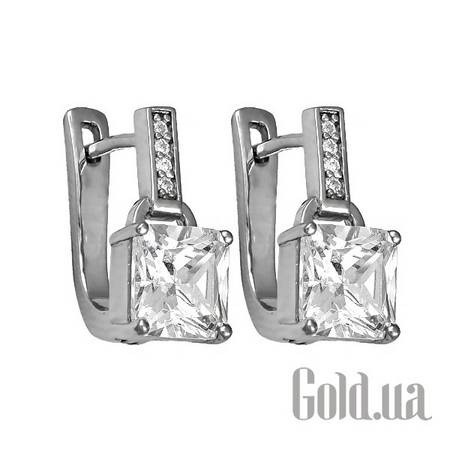Серьги Серебряные серьги с куб. циркониями