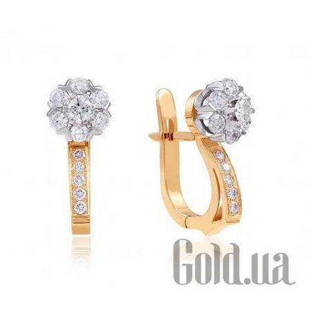 Серьги Золотые серьги с бриллиантами