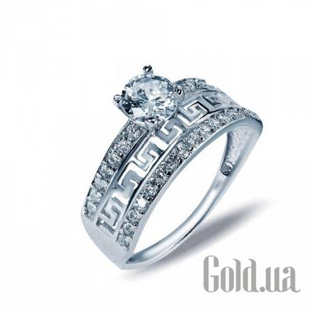 Кольцо Серебряное кольцо с куб. циркониями, 20