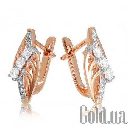 Серьги Золотые серьги с бриллиантами