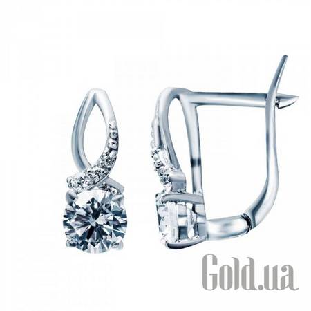Серьги Серебряные серьги с куб. циркониями