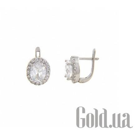 Серьги Серебряные серьги с куб. циркониями