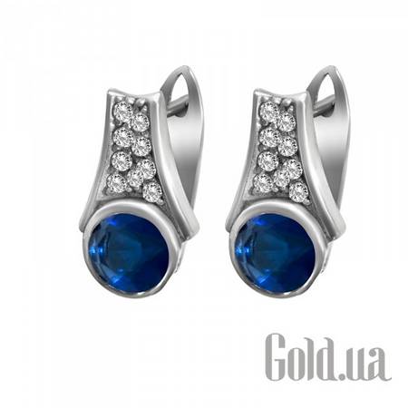 Серьги Серебряные серьги с куб. циркониями