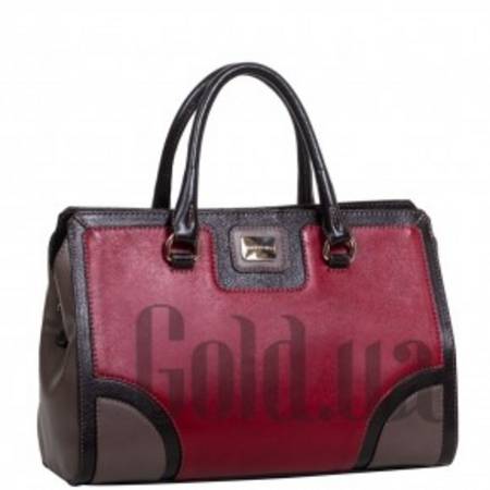 Сумки женские Женская сумка 091-13С бордо с серо-коричневым
