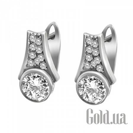 Серьги Серебряные серьги с куб. циркониями