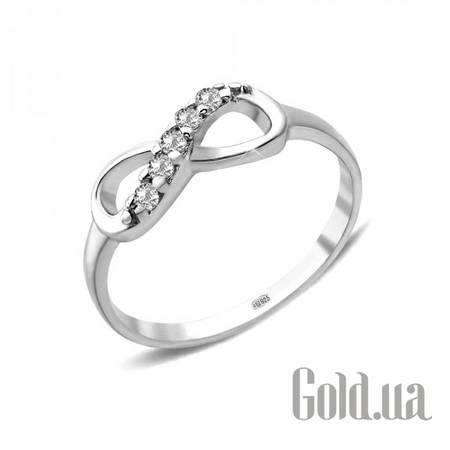 Женские кольца Женское серебряное кольцо с куб. циркониями, 15.5