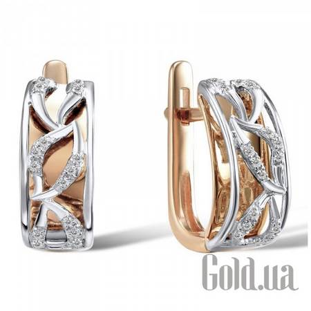 Серьги Золотые серьги с бриллиантами