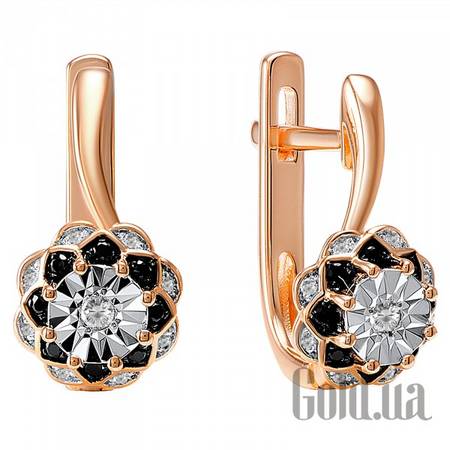 Серьги Золотые серьги с бриллиантами