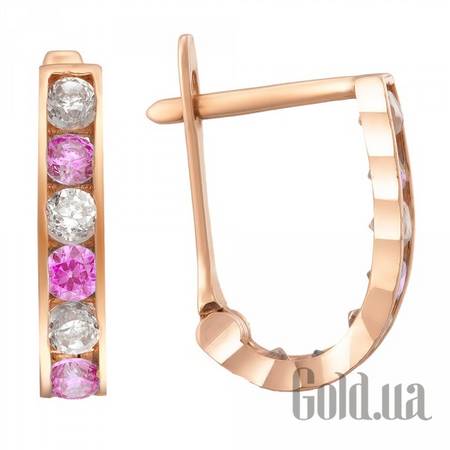 Серьги Золотые серьги с куб. циркониями