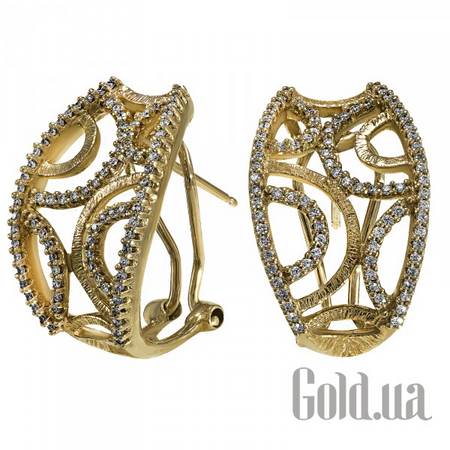 Серьги Золотые серьги с бриллиантами