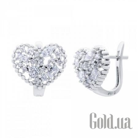 Серьги Серебряные серьги с куб. циркониями