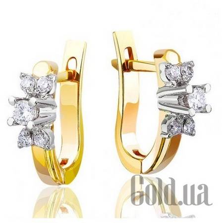Серьги Золотые серьги с бриллиантами