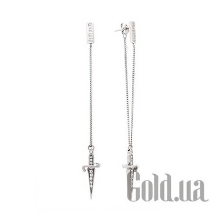 Серьги с подвесками Серебряные серьги с куб. циркониями