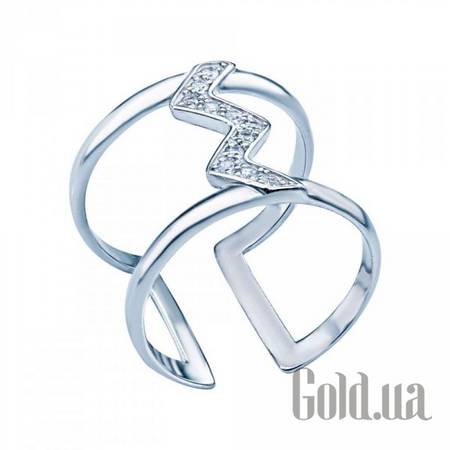 Женские кольца Женское серебряное кольцо с куб. цирконием, 16