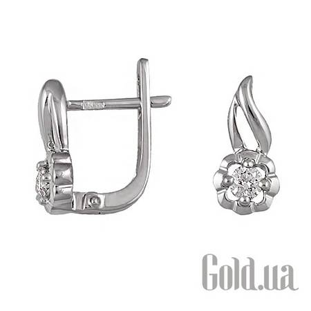 Серьги Золотые серьги с бриллиантами