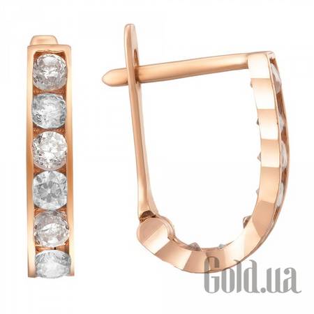 Серьги Золотые серьги с куб. циркониями
