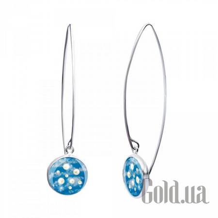 Серьги Серебряные серьги с муранским стеклом