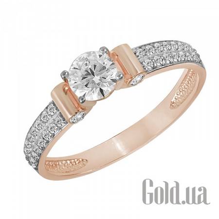 Кольцо Золотое кольцо с куб. циркониями, 18.5