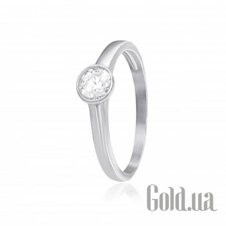 Кольцо Серебряное кольцо с цирконием Swarovski Zirconia, 17.5