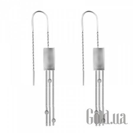 Серьги с подвесками Серебряные серьги с кубическим цирконием