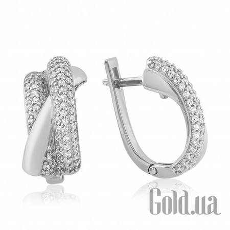 Серьги Золотые серьги с куб. циркониями