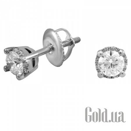 Серьги-гвоздики Золотые серьги с бриллиантами