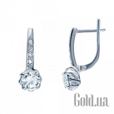 Серьги Серебряные серьги с куб. циркониями