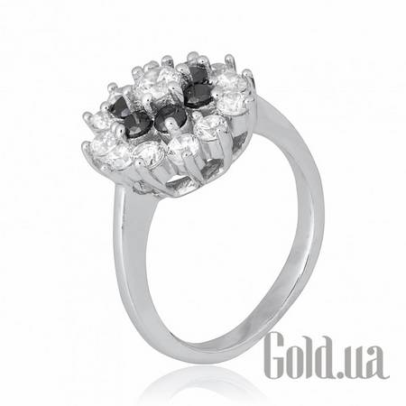 Кольцо Серебряное кольцо с куб. циркониями, 18.5