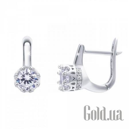 Серьги Серебряные серьги с куб. циркониями