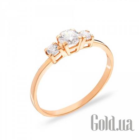 Кольцо Золотое кольцо с куб. циркониями, 15.5