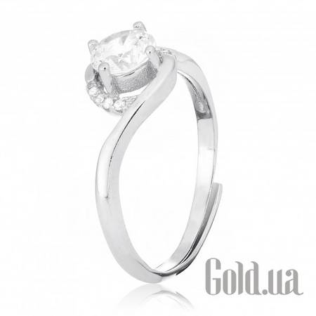 Кольцо Серебряное кольцо с куб. циркониями, 18