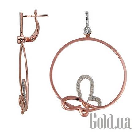 Серьги-кольца Золотые серьги с бриллиантами