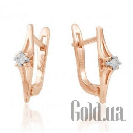 Серьги Золотые серьги с бриллиантами