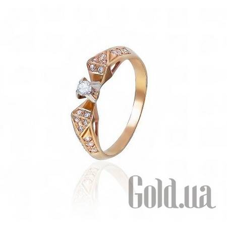 Кольцо Золотое кольцо с куб. циркониями, 18