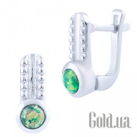 Серьги Серебряные серьги с опалами