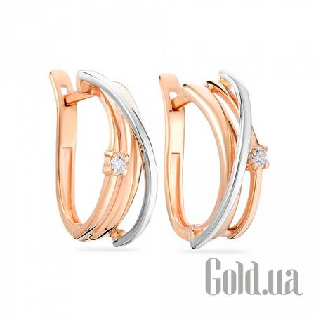 Серьги Золотые серьги с куб. циркониями