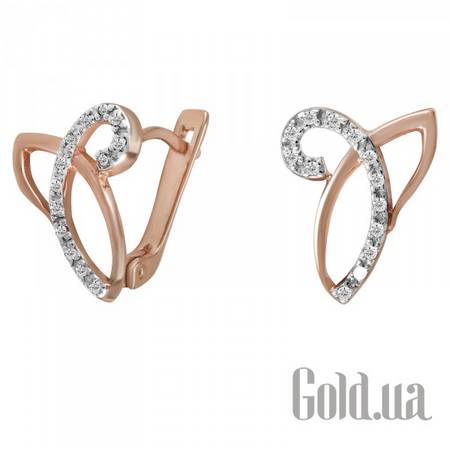 Серьги Золотые серьги с куб. циркониями